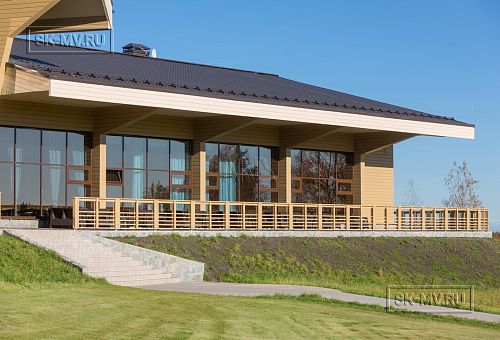 Построенный клубный дом с рестараном по технологии фахверк для гольф-клуба Земляничные поляны - 24