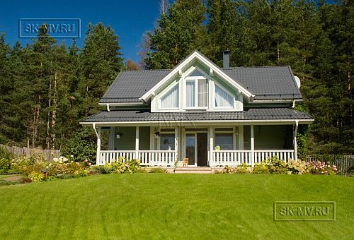 Строительство теплого каркасного дома 185 кв м для постоянного проживания в Северная корона 79 в Волочаевке - 1