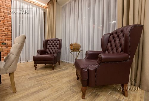 Дизайн интерьера загородного дома из кирпича в Пениках 1 - 14