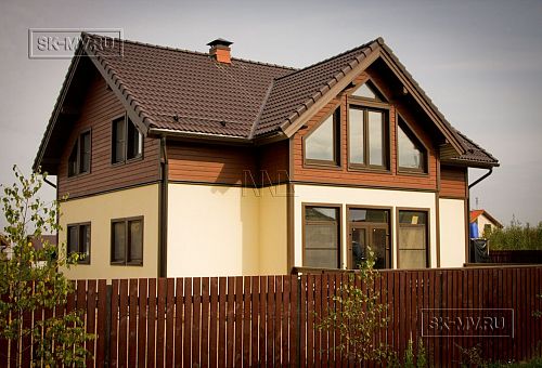 Строительство двухэтажного каркасного коттеджа 180 кв м в альпийском стиле в КП Смартвилль Москва - 25