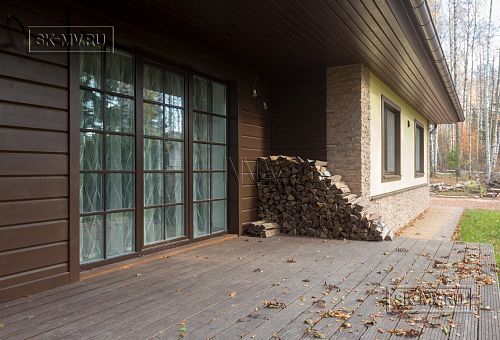 Построенный одноэтажный дом из газобетона с шатровой крышей в СНТ Фауна - 28