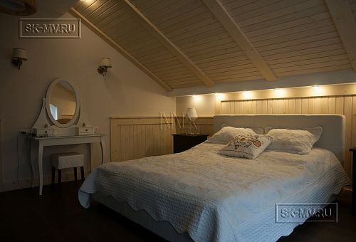 Пример внутренней отделки комбинированного загородного дома с цокольным этажом в п Ольшанки - 28