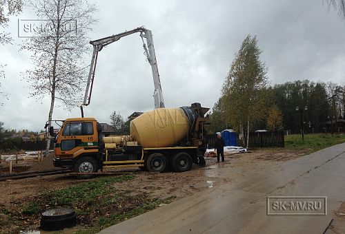 12. Бетонирование фундамента дома