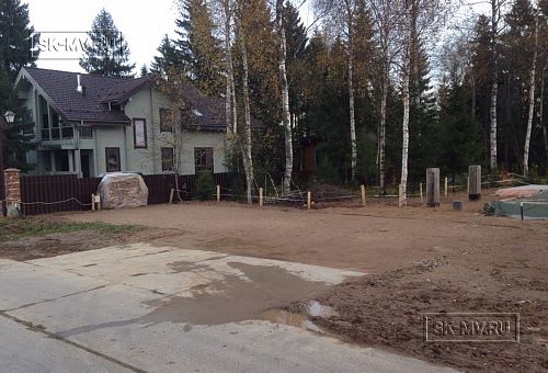 5. Подготовка песчано-щебеночного основания парковки