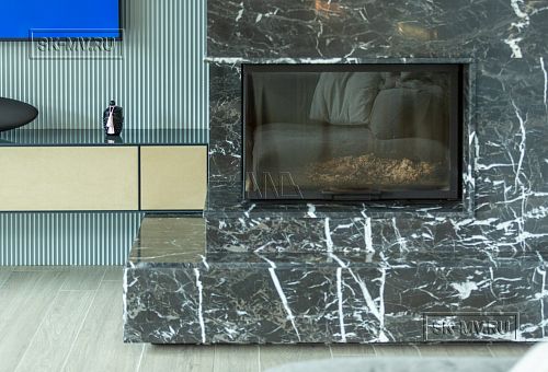 Пример внутренней отделки П-образного загородного дома в Сестрорецке - 20