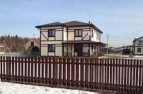 Построенный по каркасной технологии в к п Парквэй загородный дом для постоянного проживания в стиле фахверк площадью 200 кв м - мини - 7