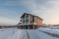 Фото репортаж с места строительства кирпичного дома ок 800 кв м с цоколем и СПА в д Пеники Лен области - мини - 13