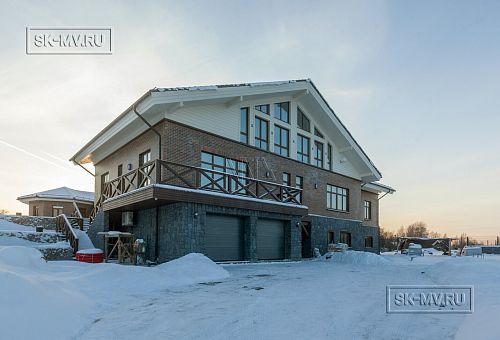 Фото репортаж с места строительства комбинированного дома площадью 1400 кв м с цоколем и СПА в д Пеники Ленобласти - 1