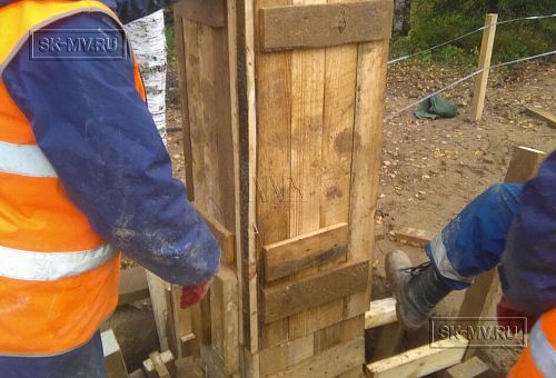 13. Монтаж железобетонных опорных колон