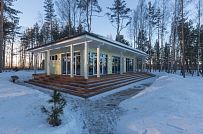 Фото репортаж с места строительства SPA комплекса с панорамными окнами в кп Сосновый берег  - мини - 1