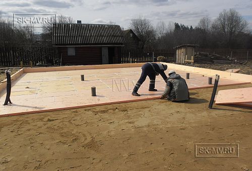 Утепление основания XPS с проклейкой швов