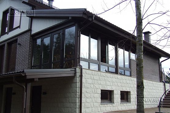 Строительство современного каркасного коттеджа с цокольным этажом в п Ольшаники - 6