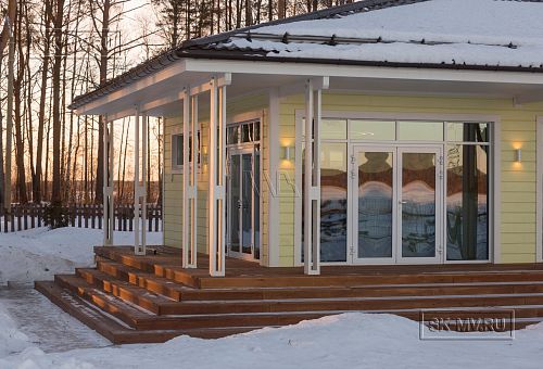 Фото репортаж с места строительства SPA комплекса с панорамными окнами в кп Сосновый берег  - 10