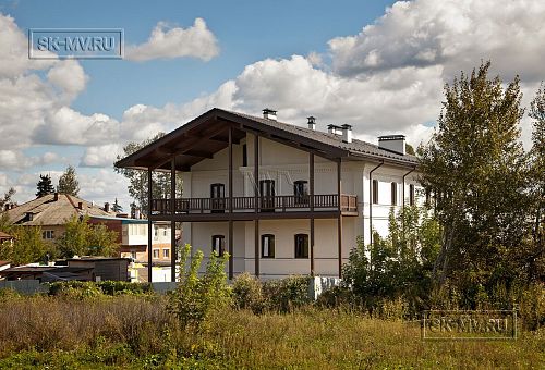 Фото репортаж с места строительства Дома художников 1600 кв м из кирпича с цокольным этажом по старинным чертежам 19 века в Тарусе Калужской области - 5