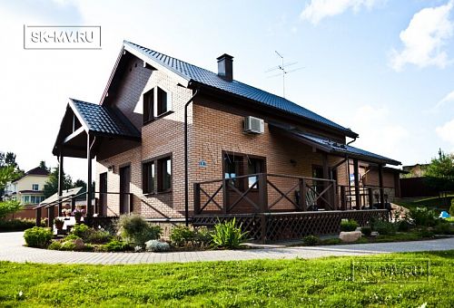 Строительство двухэтажного каркасныого коттеджа с террасой в деревне Порошкино - 1