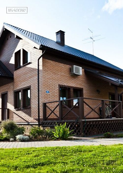 Строительство двухэтажного каркасныого коттеджа с террасой в деревне Порошкино