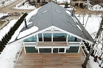 Фото репортаж с места строительства загородного дома с панорамными окнами в КП Монтевиль - мини - 3