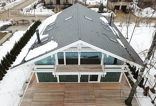 Фото репортаж с места строительства загородного дома с панорамными окнами в КП Монтевиль - 3