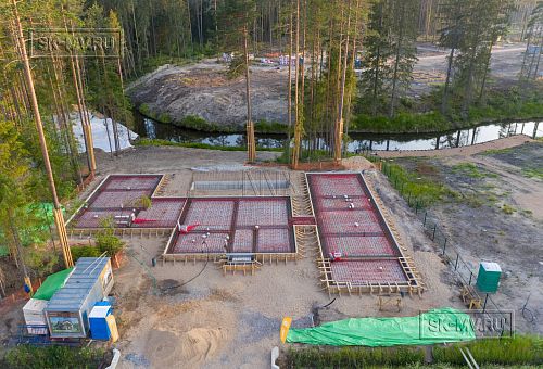 Монтаж индивидуального расчётного фундамента УШП PRO для строительства кирпичного дома в Рощино 2, S плиты = 530 кв.м, Лениградская обл. - 10