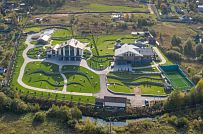 Фото репортаж с места строительства кирпичного дома ок 800 кв м с цоколем и СПА в д Пеники Лен области - мини - 65