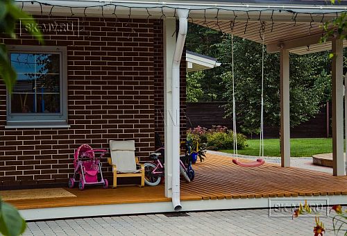 Построенный в п Озерное теплый зимний каркасный дом в английском стиле площадью 185 кв м - 6