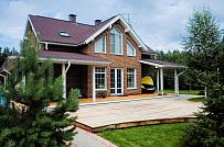 Построенный в п Озерное теплый зимний каркасный дом в английском стиле площадью 185 кв м - мини - 19