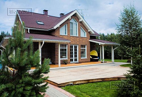 Построенный в п Озерное теплый зимний каркасный дом в английском стиле площадью 185 кв м - 19