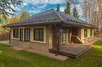 Построенный одноэтажный дом из газобетона с шатровой крышей в СНТ Фауна - мини - 1