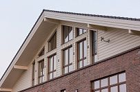 Фото репортаж с места строительства комбинированного дома площадью 1400 кв м с цоколем и СПА в д Пеники Ленобласти - мини - 18