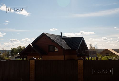 Строительство энергоэффективного каркасного дома 200 кв м с балконом Северная корона 26 - 3