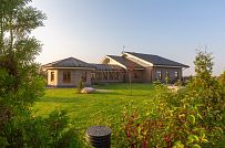 Фото репортаж с места строительства комбинированного дома площадью 1400 кв м с цоколем и СПА в д Пеники Ленобласти - мини - 43