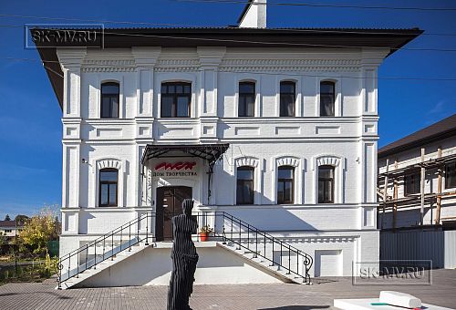 Фото репортаж с места строительства Дома художников 1600 кв м из кирпича с цокольным этажом по старинным чертежам 19 века в Тарусе Калужской области - 26