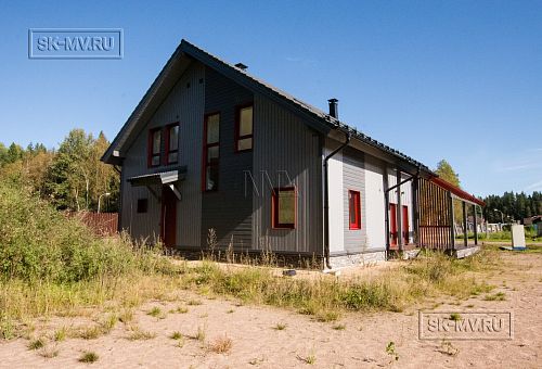 Строительство энергоэффективного каркасного дома в современном стиле, в п Галактика - 7