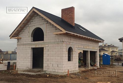 ЖК "Новорижский", Московская область. Площадь гаража на два автомобиля с жилой мансардой - 111 кв.м.