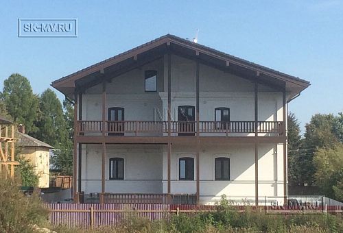 Фото репортаж с места строительства Дома художников 1600 кв м из кирпича с цокольным этажом по старинным чертежам 19 века в Тарусе Калужской области - 3