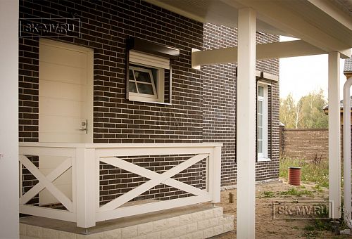 Строительство каркасного коттеджа с кирпичной отделкой в поселке Черничные поля Москва - 4