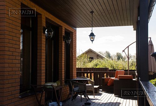 Строительство энергоэффективного каркасного дома 200 кв м с балконом Северная корона 26 - 29