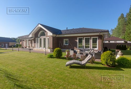 Одноэтажная усадьба в английском стиле в КП Галактика, технология каркас - 42