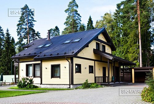 Строительство большого желтого каркасного дома с гаражом и сауной в пгт Сиверский - 8