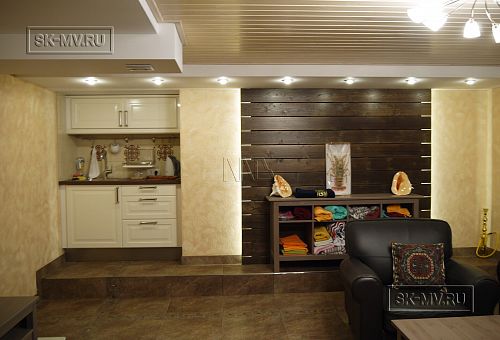 Пример внутренней отделки комбинированного загородного дома с цокольным этажом в п Ольшанки - 8