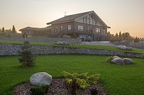 Фото репортаж с места строительства комбинированного дома площадью 1400 кв м с цоколем и СПА в д Пеники Ленобласти - мини - 41