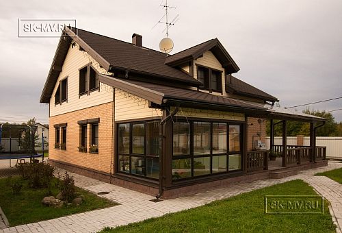 Строительство зимнего каркасного дома с верандой в д Олики - 44