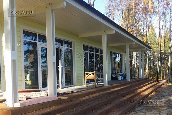 Фото репортаж с места строительства SPA комплекса с панорамными окнами в кп Сосновый берег  - 14