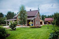 Построенный в п Озерное теплый зимний каркасный дом в английском стиле площадью 185 кв м - мини - 10