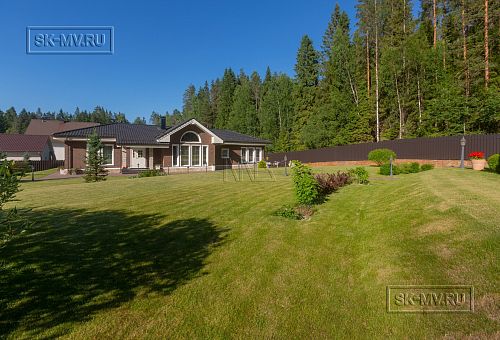 Одноэтажная усадьба в английском стиле в КП Галактика, технология каркас - 48