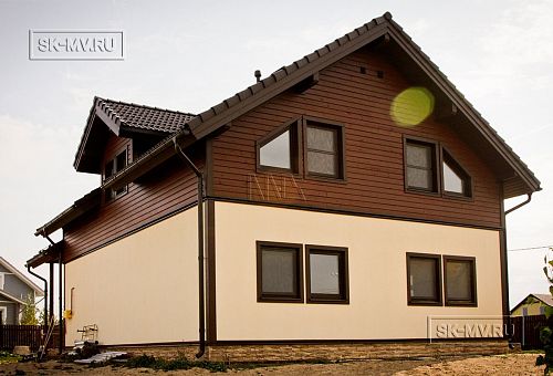 Строительство двухэтажного каркасного коттеджа 180 кв м в альпийском стиле в КП Смартвилль Москва - 12