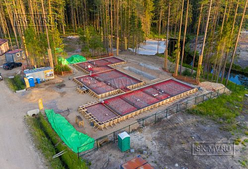 Монтаж индивидуального расчётного фундамента УШП PRO для строительства кирпичного дома в Рощино 2, S плиты = 530 кв.м, Лениградская обл. - 9