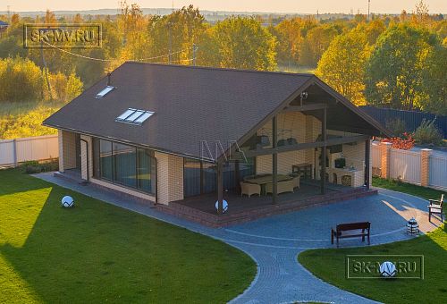 Летняя кухня с террасой барбекю и бильярдной в Оликах под ключ - 22