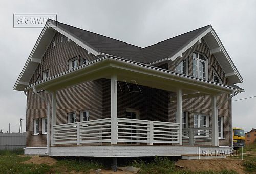 Строительство каркасного двухэтажного коттеджа около 200 кв м с террасой в деревне Себенки - 4