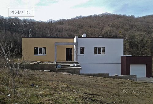  Атрибуты к картинкам Атрибуты к картинкам 100% 10  Одноэтажный дом на склоне из газобетона с гаражом в стиле хай тек в КП Наше место Поддержка программы чтения с экрана включена.      		  Одноэтажный дом на склоне из газобетона с гаражом в стиле хай тек в КП Наше место - 3